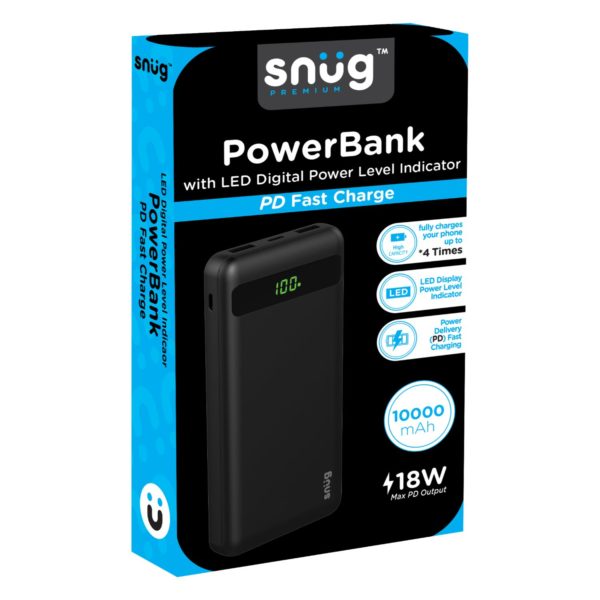 Snug LED Digital2 PD Powerbank – 10000Mah
