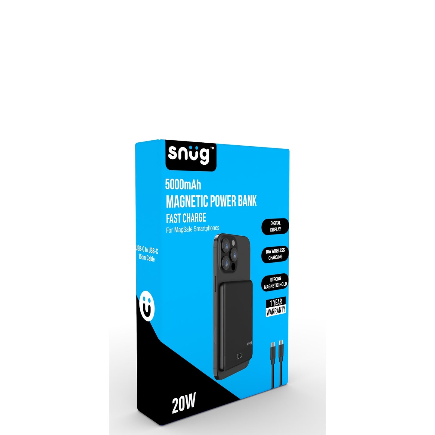 Snug Magnetic Powerbank – 5000mAh – Black