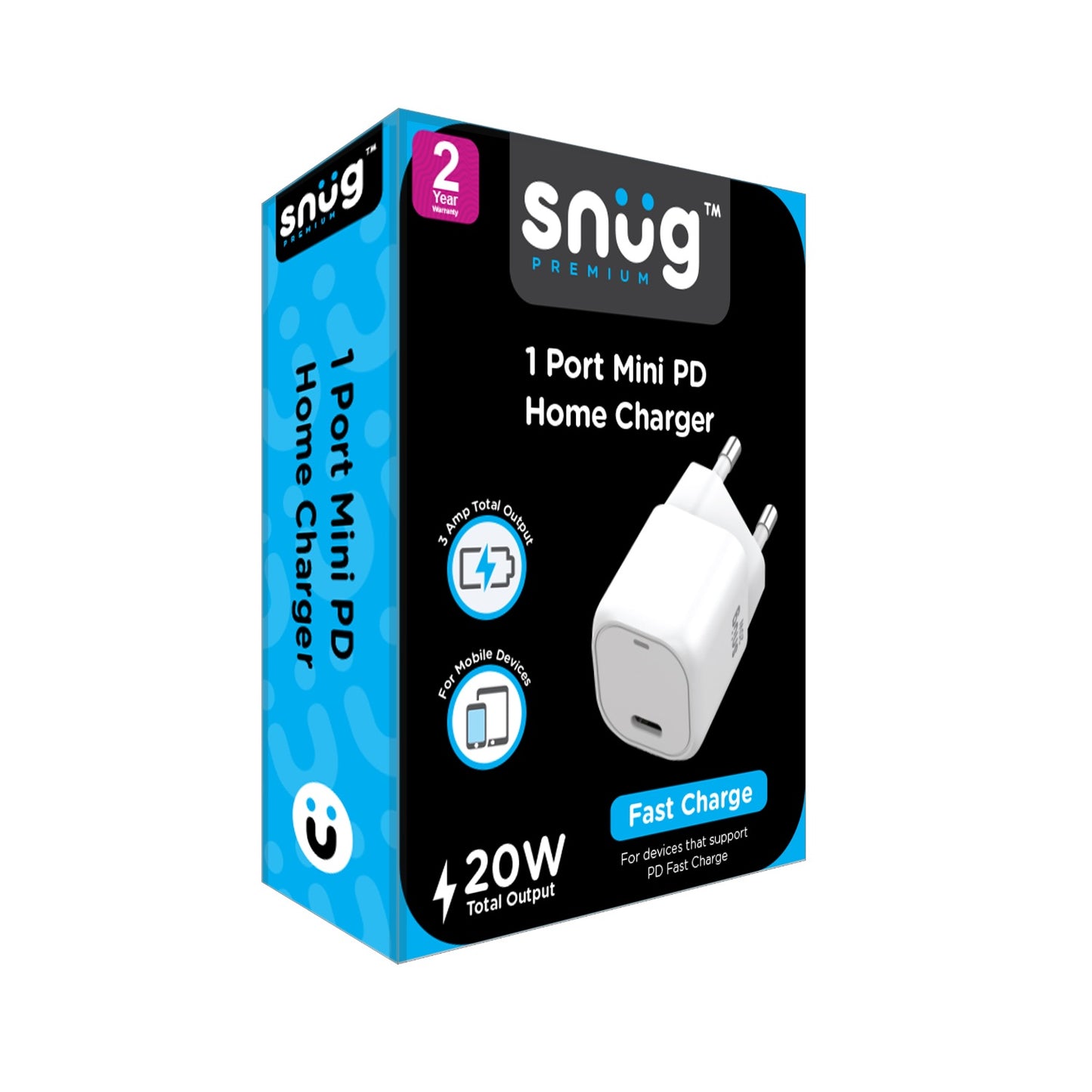 Snug 1 Port Mini PD Home Charger – 20W