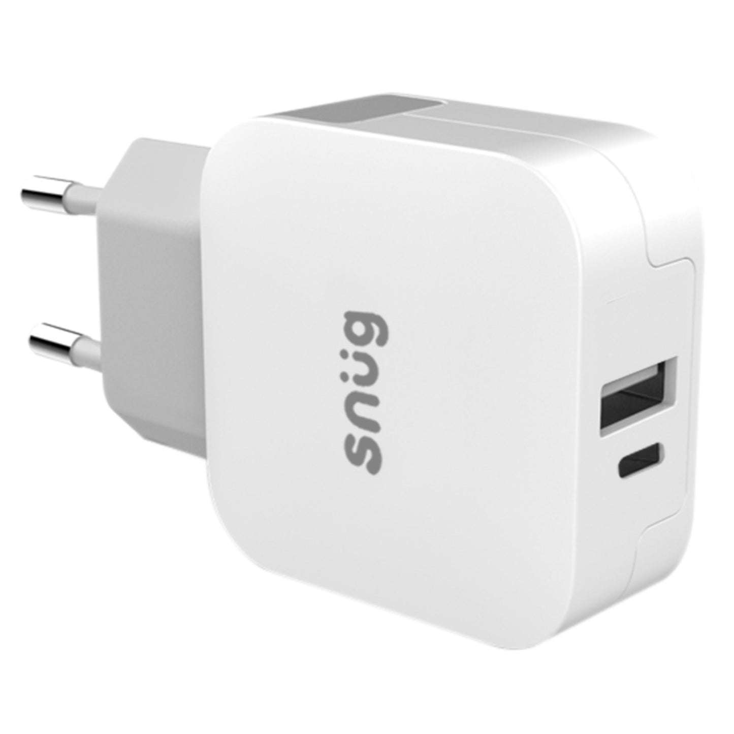 Snug 2 Port PD USB Home Charger With Type-C Cable – 30W