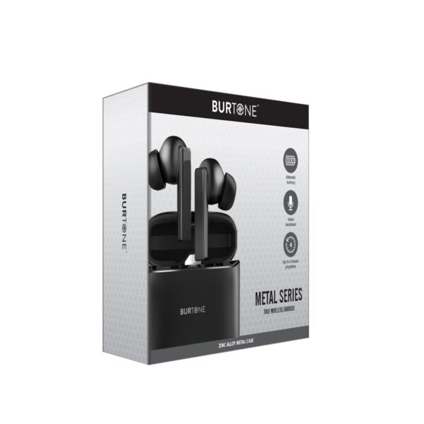 Burtone Metal Series Wireless Earbuds  Black