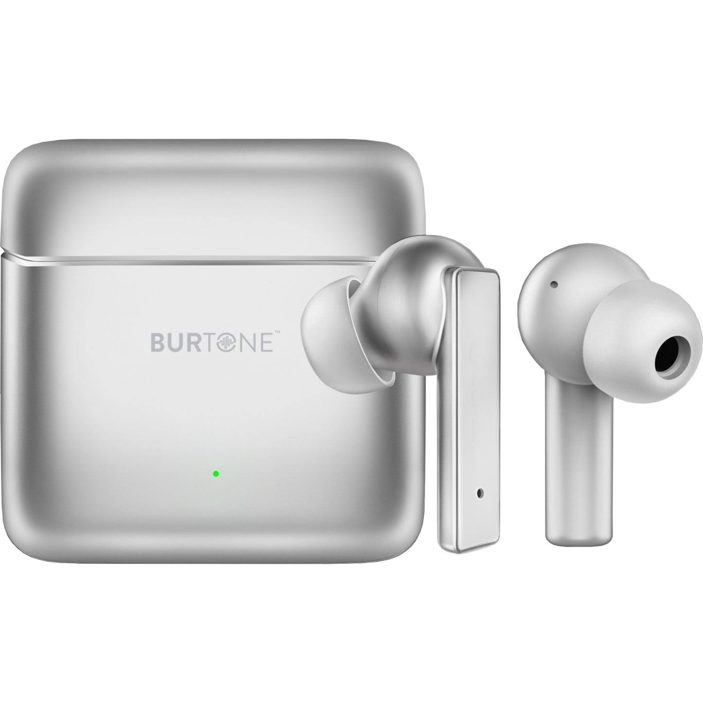 Burtone Metal Series Wireless Earbuds Silver
