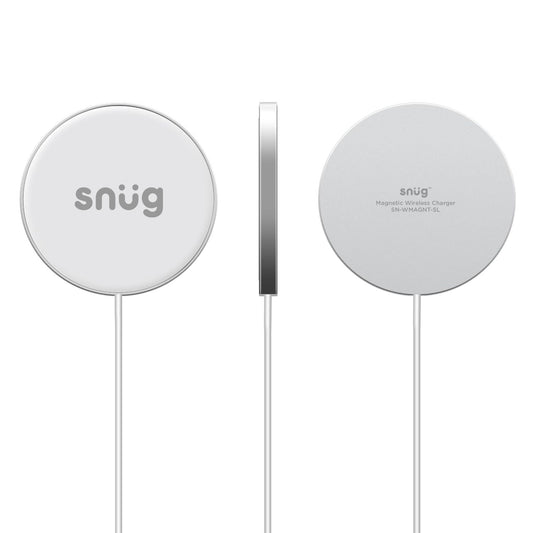 Snug MagSafe Wireless Charger 15W – Silver/Black