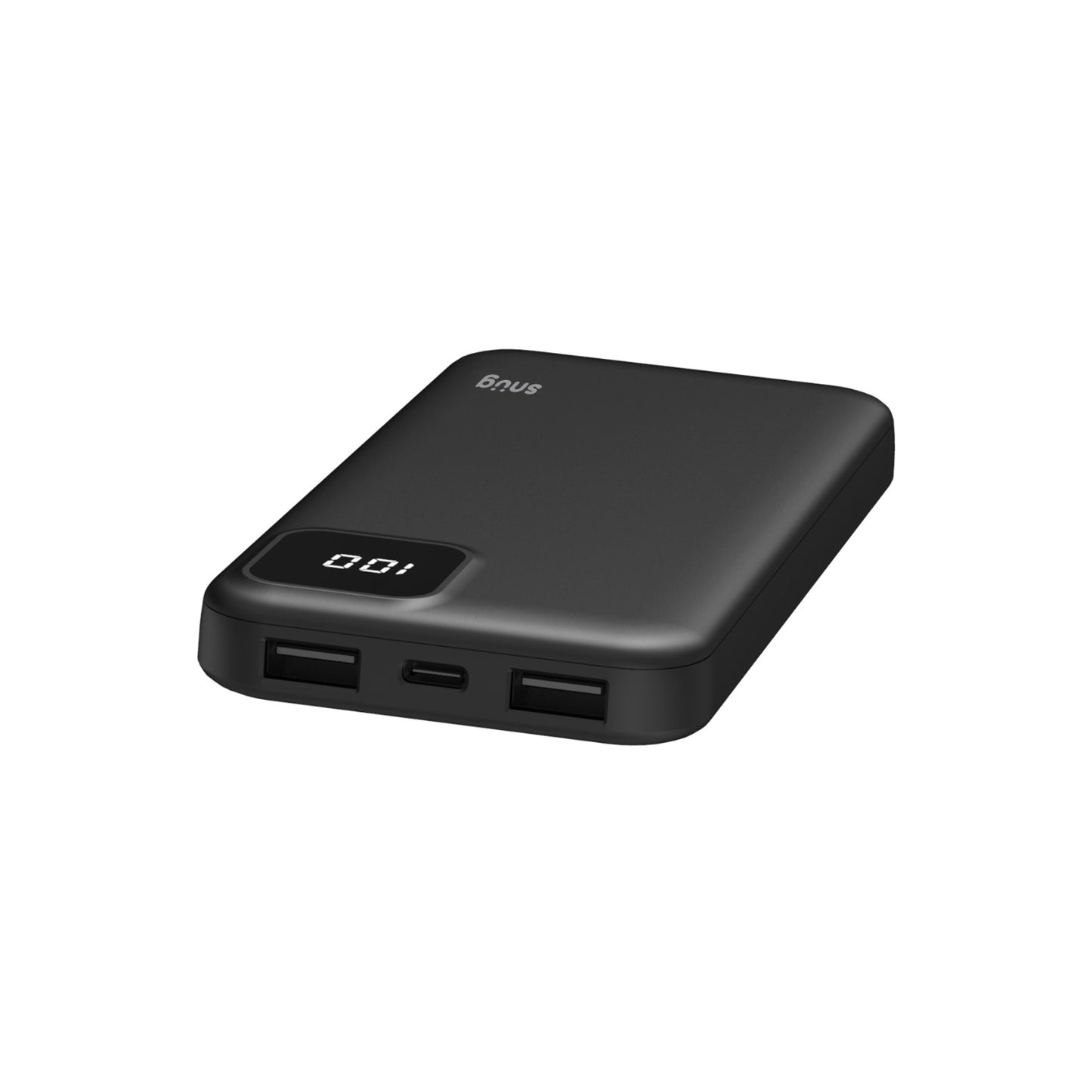 Snug Square Digital Powerbank – 10000mAh – Black