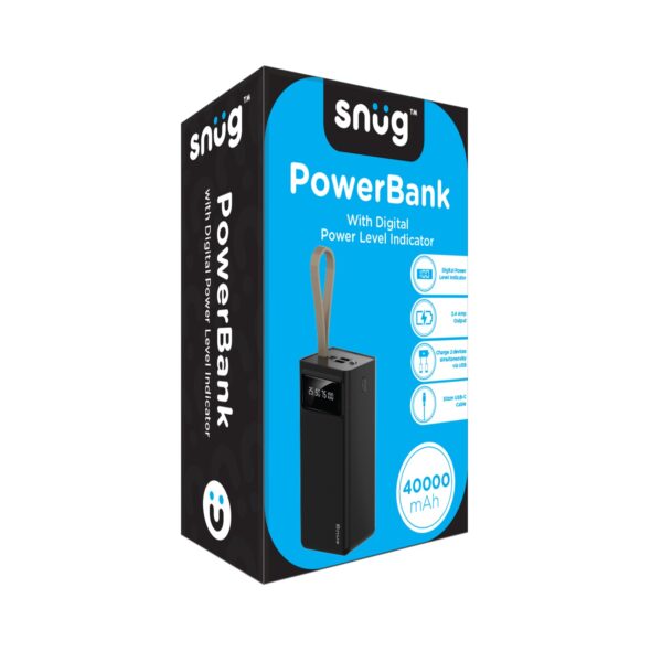 Snug Digital Display Powerbank – 40000mAh