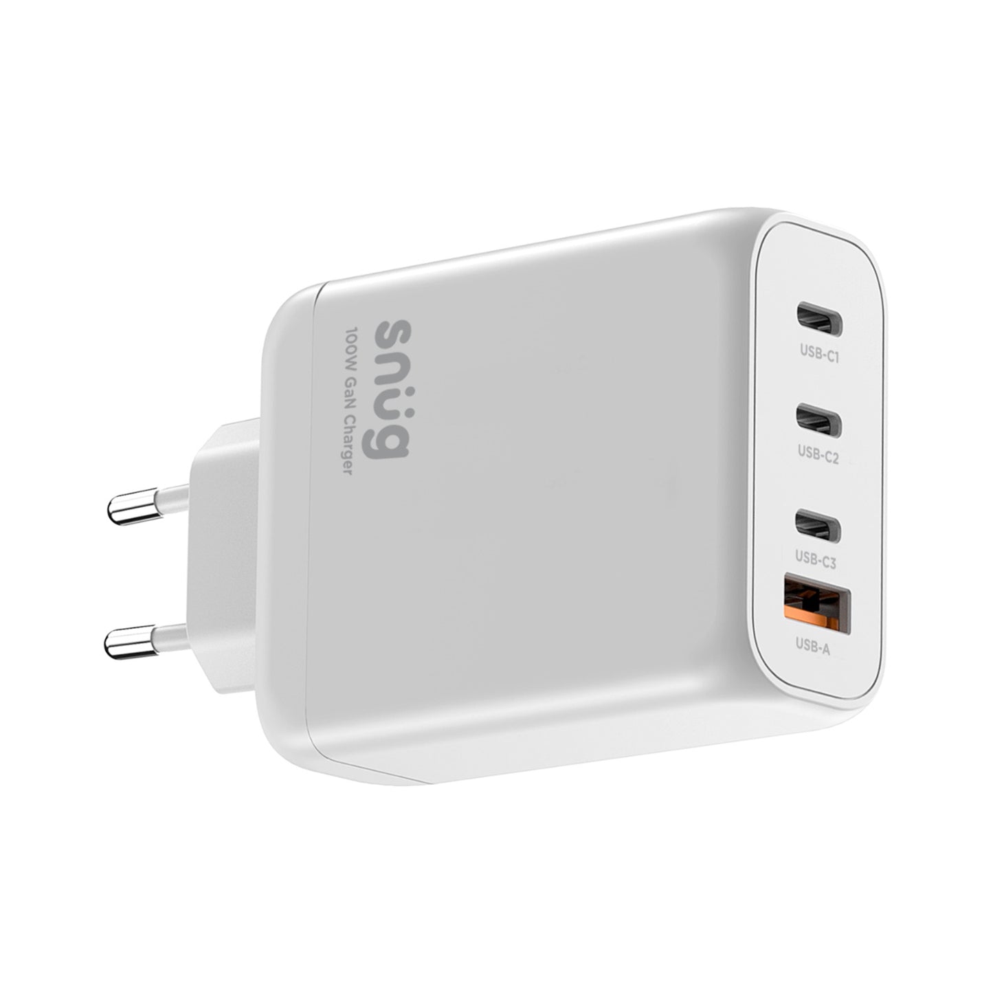 Snug 4 Port PD GaN Wall Charger – 100W