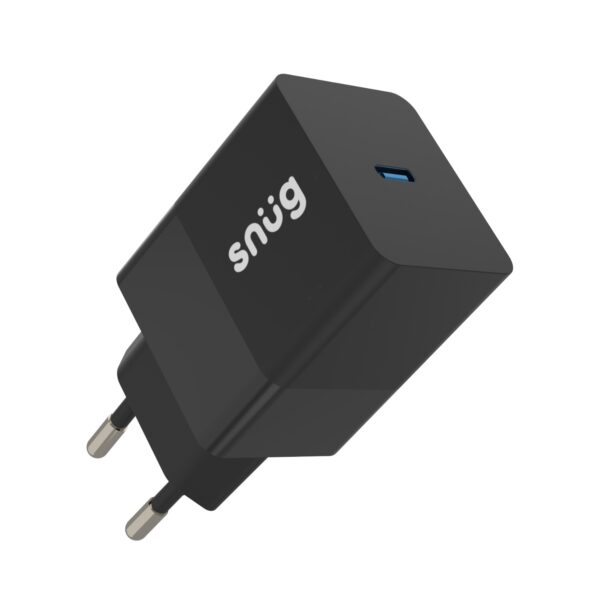 Snug 1 Port PD Home Charger With Cable – 45W – Black