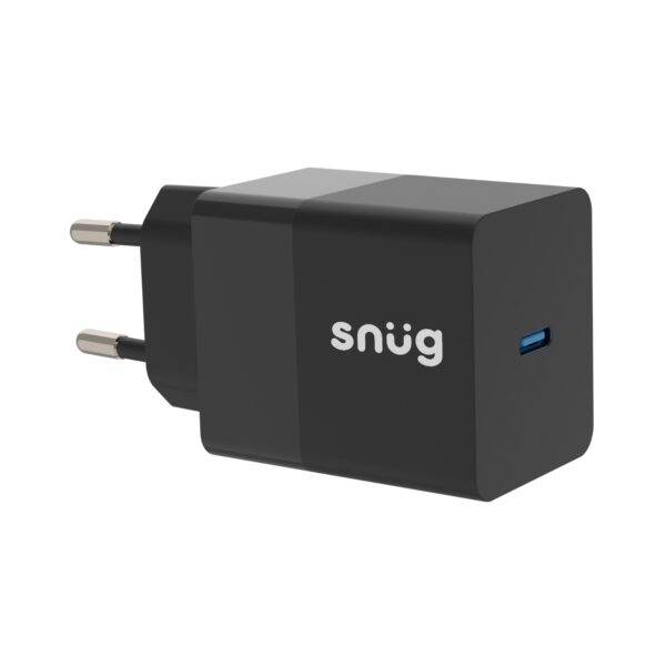 Snug 1 Port PD Home Charger With Cable – 45W – Black