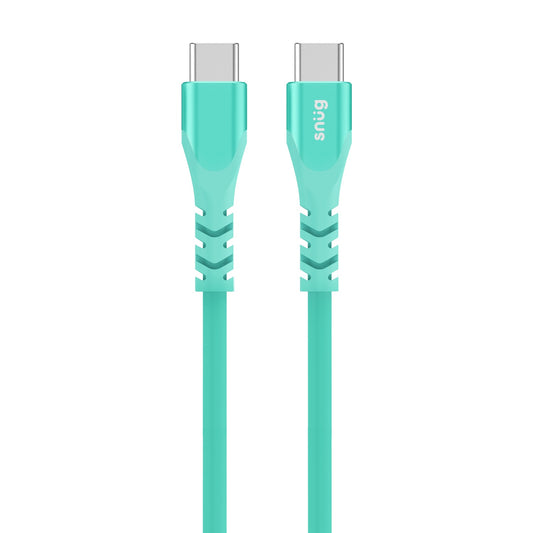 Snug Type-C To Type-C Silicone Cable – 1.2 Metre – Blue