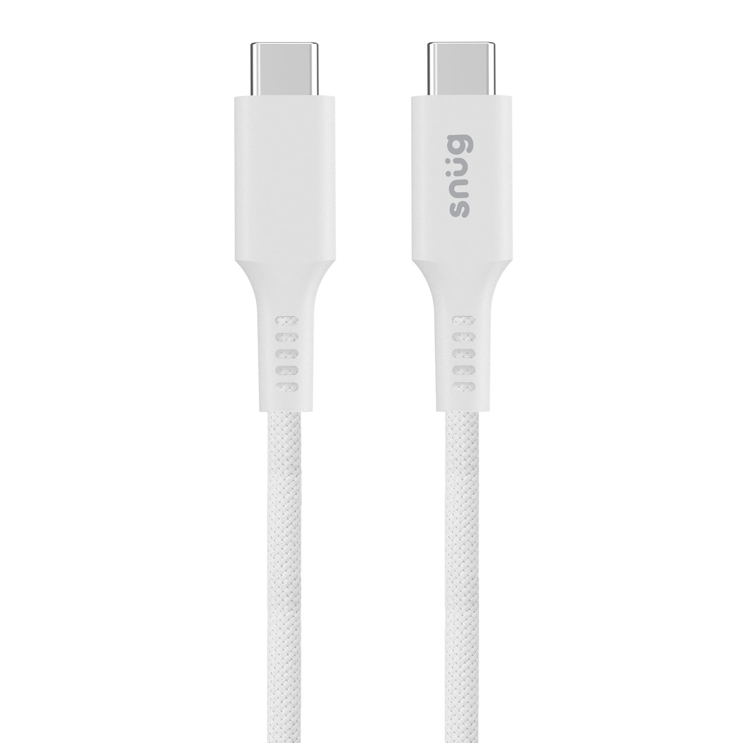 Snug Type-C To Type-C Magnetic Braided Cable 60W – 1.2 Metre – White