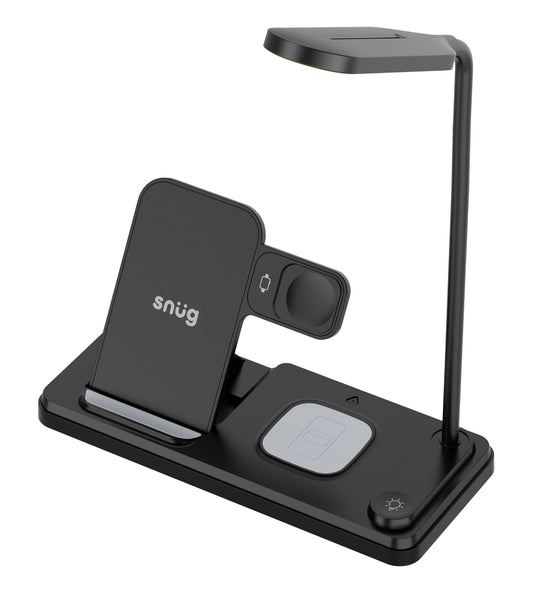 Snug Wireless 4-In-1 LED Lamp Charger 15W – Black
