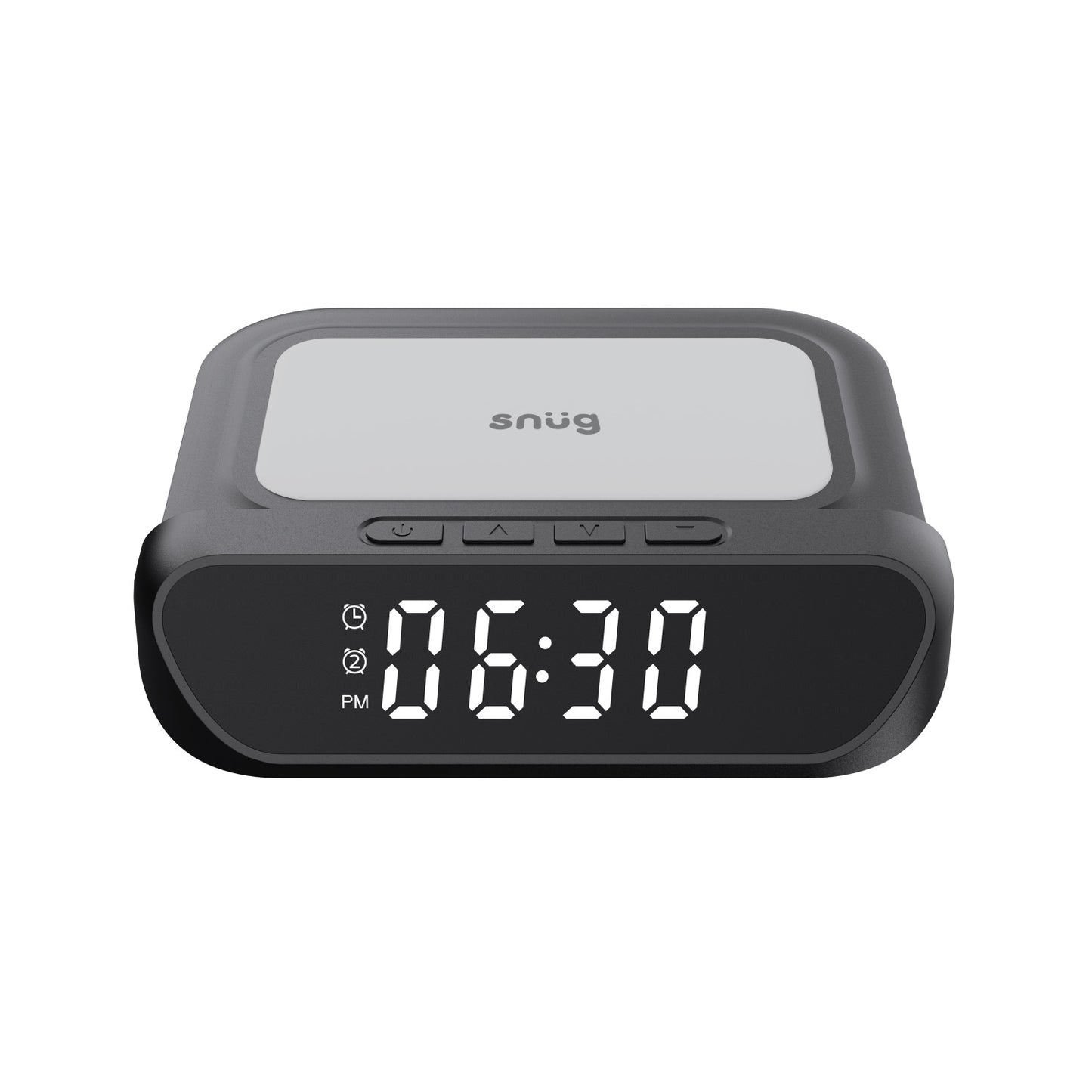 Snug Wireless Pad Charger With Clock 15W – Black