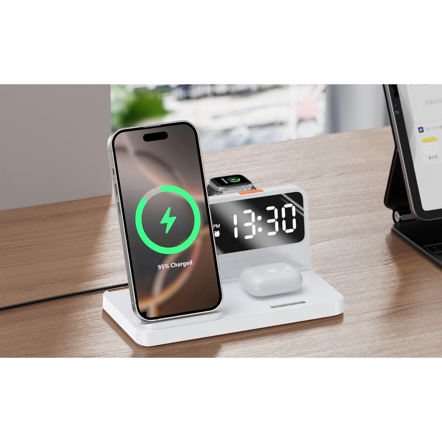 Snug 4-In-1 Wireless Stand Charger 15W – White