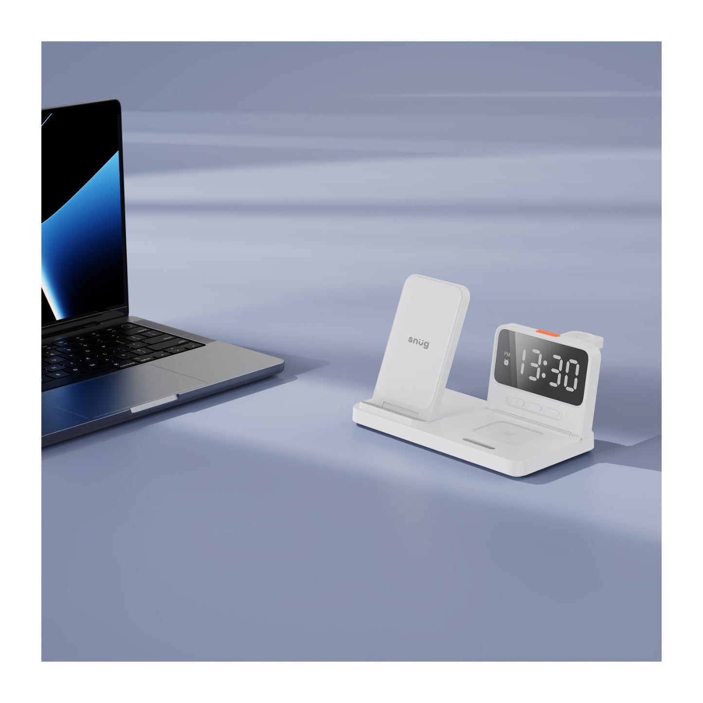 Snug 4-In-1 Wireless Stand Charger 15W – White