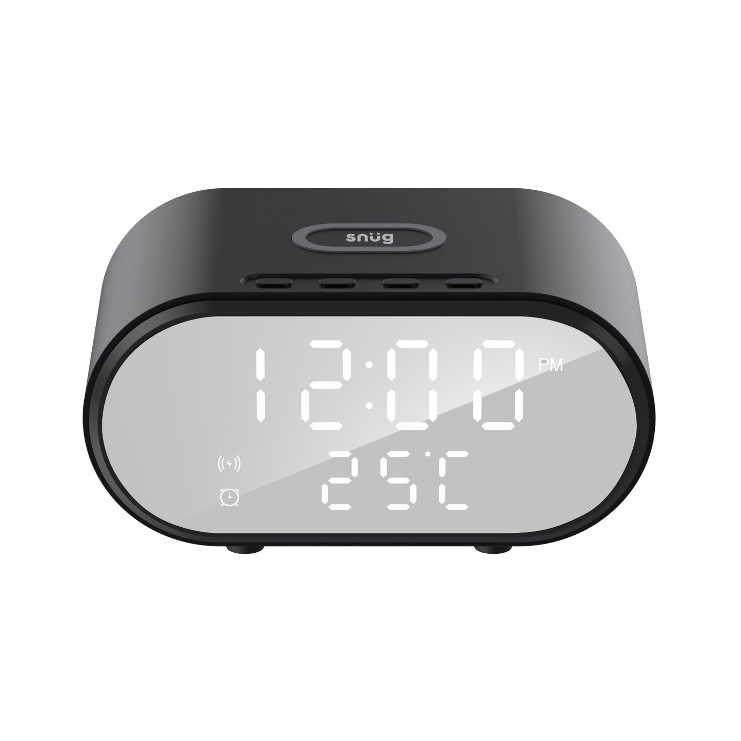 Snug Wireless Charger With Clock 15W – Black