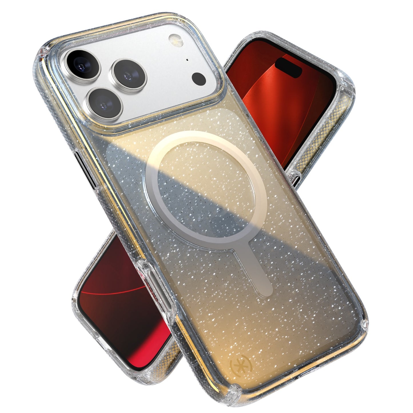 Speck Presidio Lux MagSafe Case – Apple iPhone 17 Pro Max – Silver Glitter